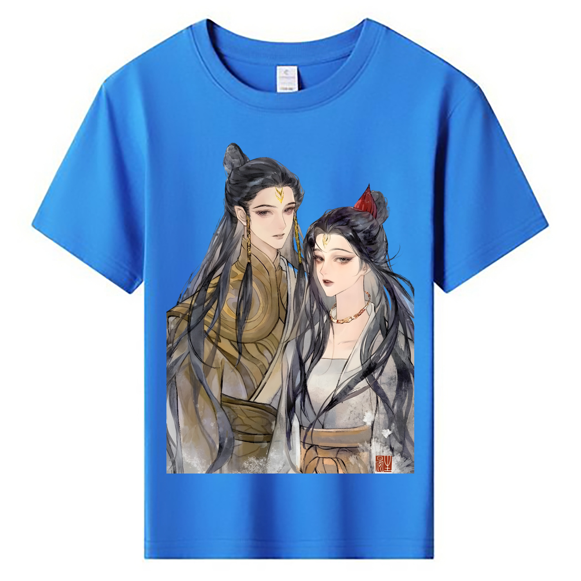 （画像用） Ne Zha 2 ナタ 魔童の大暴れ 綿100％キッズTシャツ（フロントプリント）